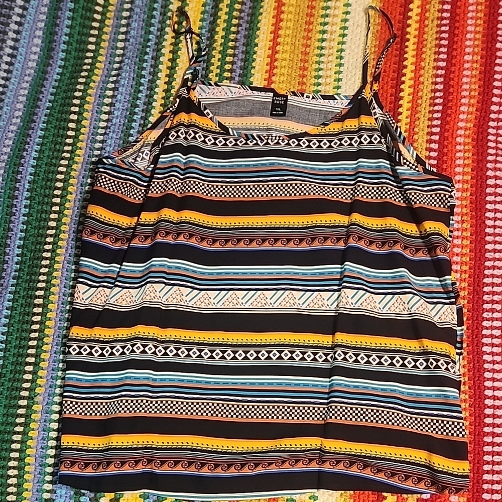Colorful Striped Women's Top